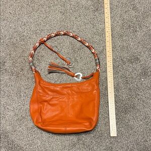 Brighton Barbados Zip top hobo - Orange Braided Strap Women's Bag